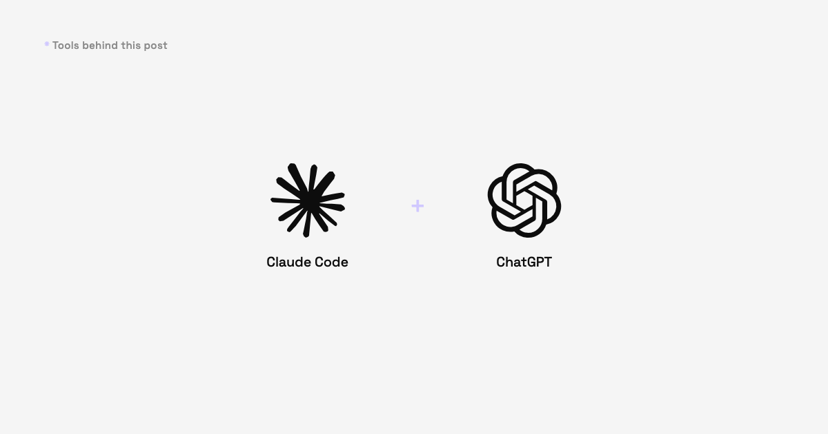 Claude Code and ChatGPT logos side by side, the two AI tools used to write and build this post